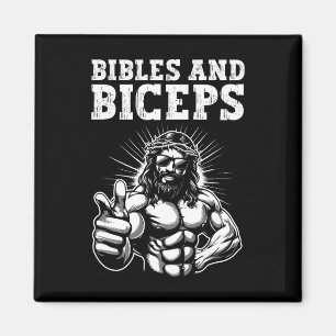 Imán Gimnasio Culturismo Fitness Humor Biblias Y Bíceps