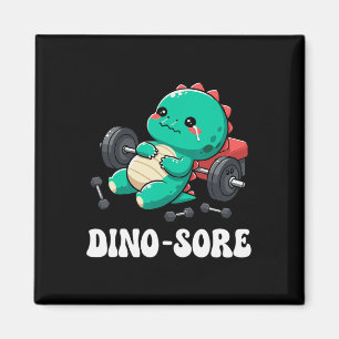 Imán Gimnasio de dinosaurios Entrenamiento Fitness Leva