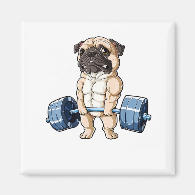 Imán Gimnasio de fitness de los Hombres Muertos Pug Wei (Frente)