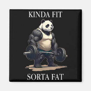 Imán Gimnasio Panda de Levantamiento de Pesas Algo en F