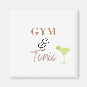 Imán Gimnasio y Tónico Regalo Divertido de Fitness para