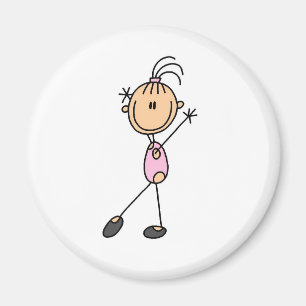 Imán Gimnasta chica en rosa