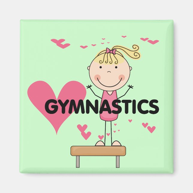 Imán GIMNASTICS - Gimnasia de amor Tshirts y regalos (Frente)