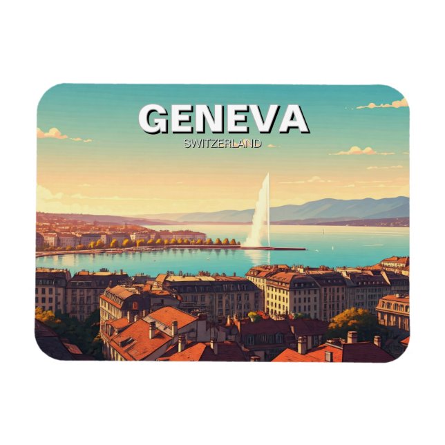 Imán Ginebra Suiza Viajes (Horizontal)