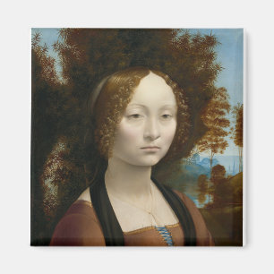Imán Ginevra de Benci por Leonardo da Vinci