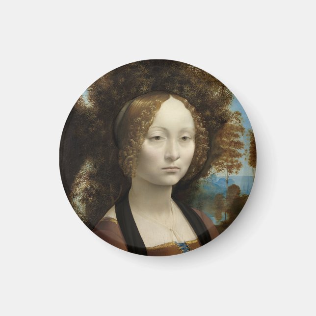 Imán Ginevra de' Benci por Leonardo Da Vinci (Frente)