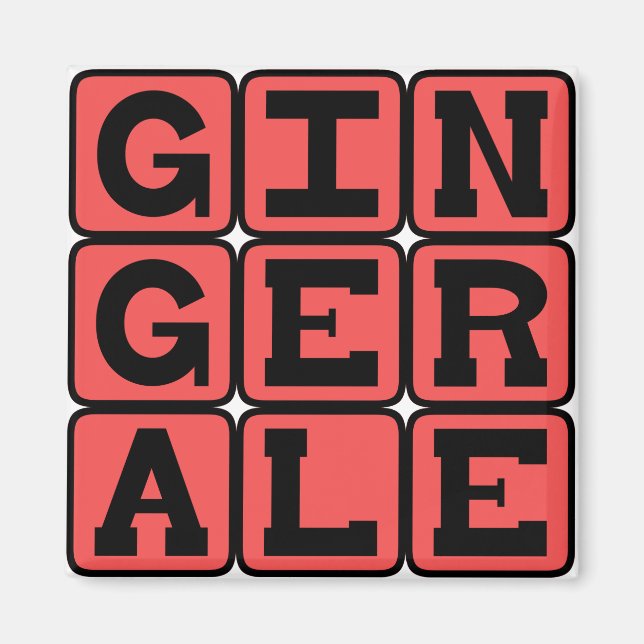 Imán Ginger Ale, Upset Stomach Medicine (Frente)
