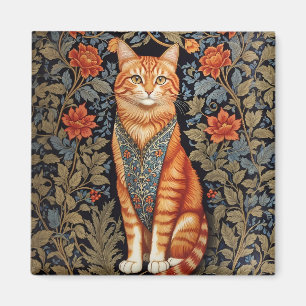 Imán Ginger Cat William Morris inspiró la floral