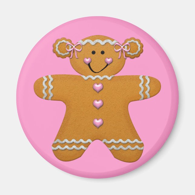 Imán Gingerbread Chica Fridge Magnet (Frente)