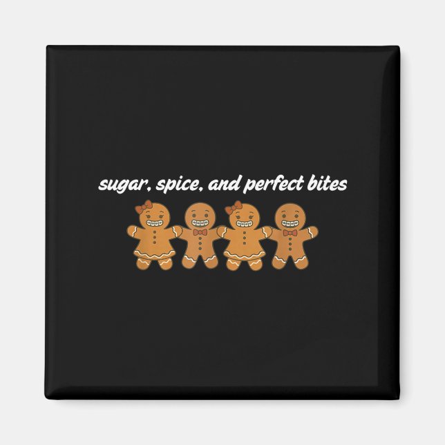 Imán Gingerbread Dental Christmas Ortho Squad Orthodont (Frente)