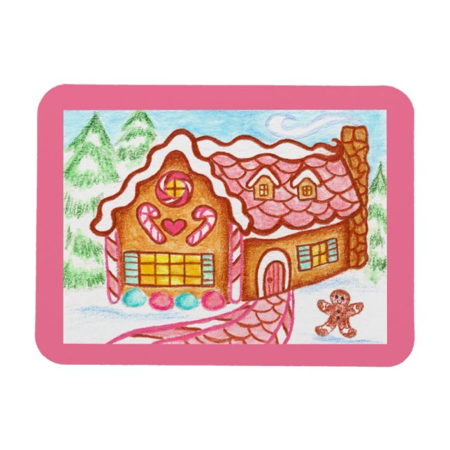 Imán Gingerbread House Magnet (Horizontal)