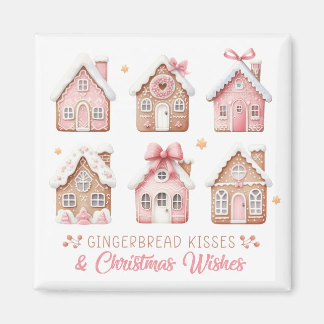 Imán Gingerbread Houses Christmas Magnet (Frente)