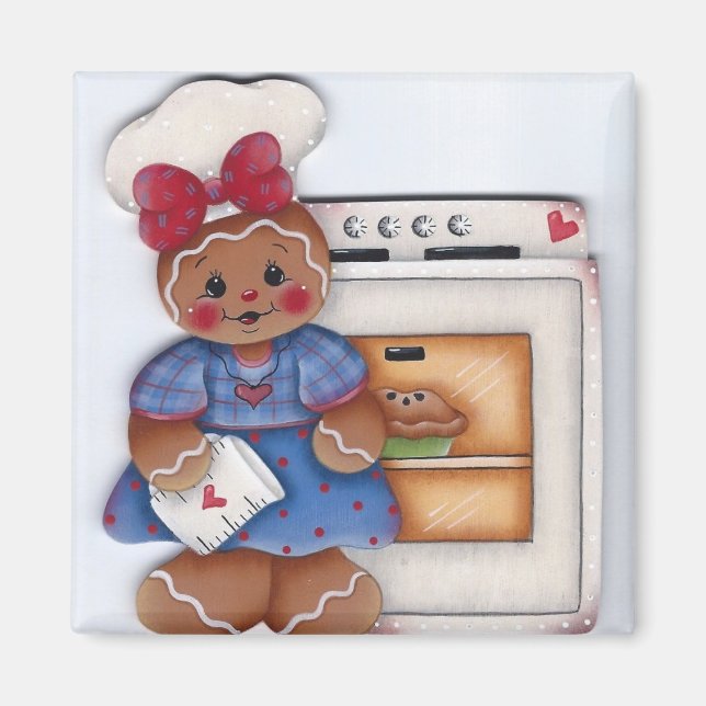 Imán Gingerbread Lovin del Oven Kitchen Magnet (Frente)