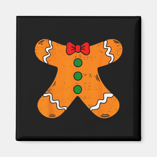 Imán Gingerbread Man Body Costume For Halloween Or Chri (Frente)