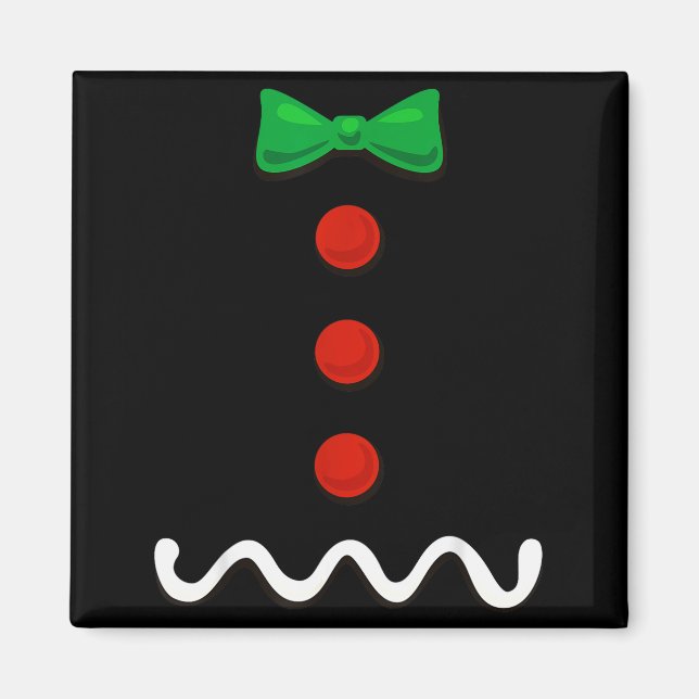 Imán Gingerbread Man Christmas Costume  (Frente)