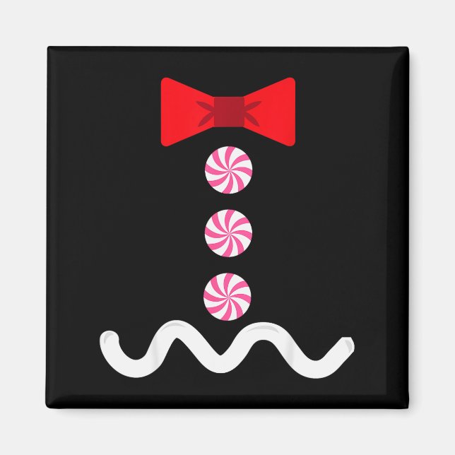 Imán Gingerbread Man Christmas Costume Cookie Baking  (Frente)