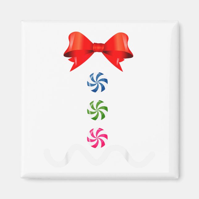 Imán Gingerbread Man Christmas Costume Cookie Baking  (Frente)