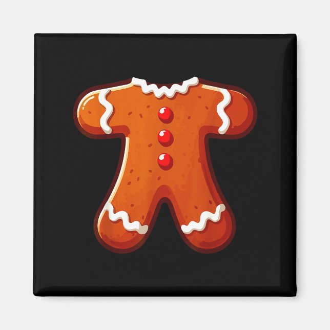 Imán Gingerbread Man Costume Adult Kids Men Women Cooki (Frente)