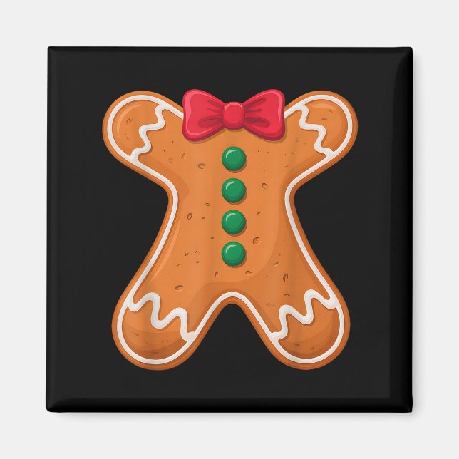 Imán Gingerbread Man Costume Funny For Halloween Christ (Frente)