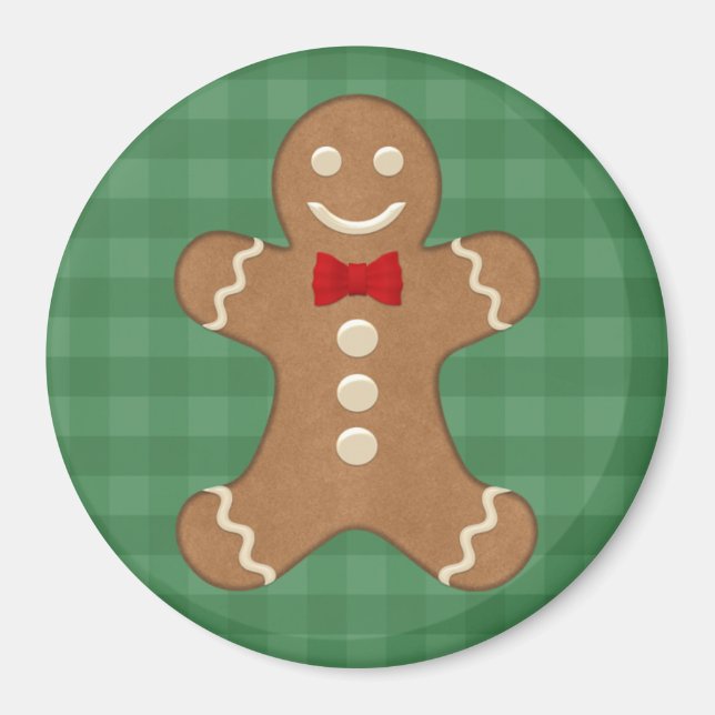 Imán Gingerbread Man Holiday Magnet (Frente)
