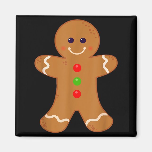 Imán Gingerbread Man Shirt Christmas Cookie Baking Holi (Frente)