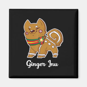 Imán Gingerbread shiba inu Regalo de perros para navi