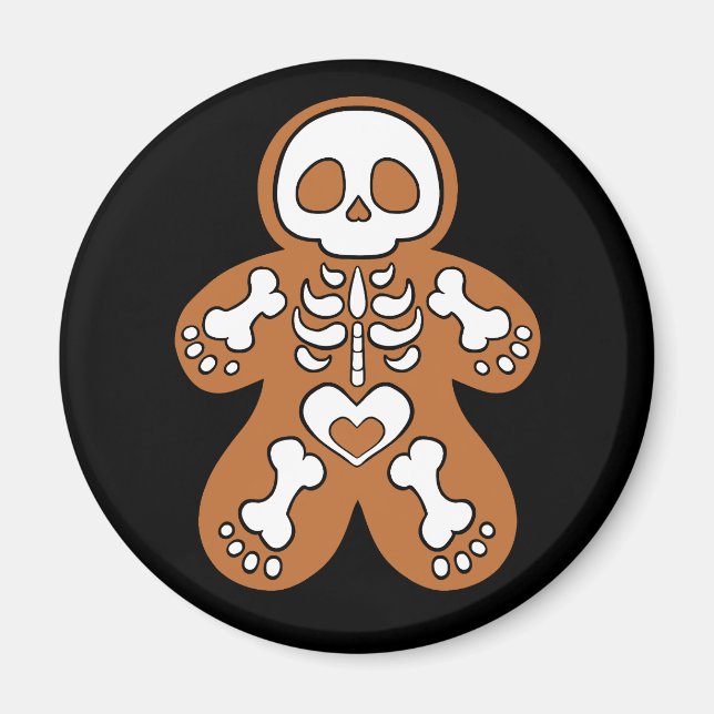 Imán Gingerbread Skeleton Man (Frente)