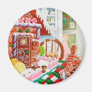 Imán GINGERBREAD SURPRISE Round Magnet