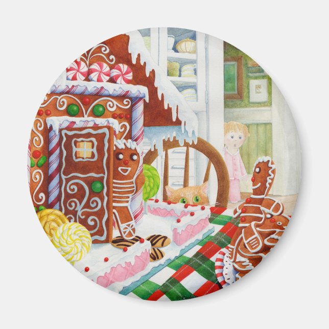 Imán GINGERBREAD SURPRISE Round Magnet (Frente)