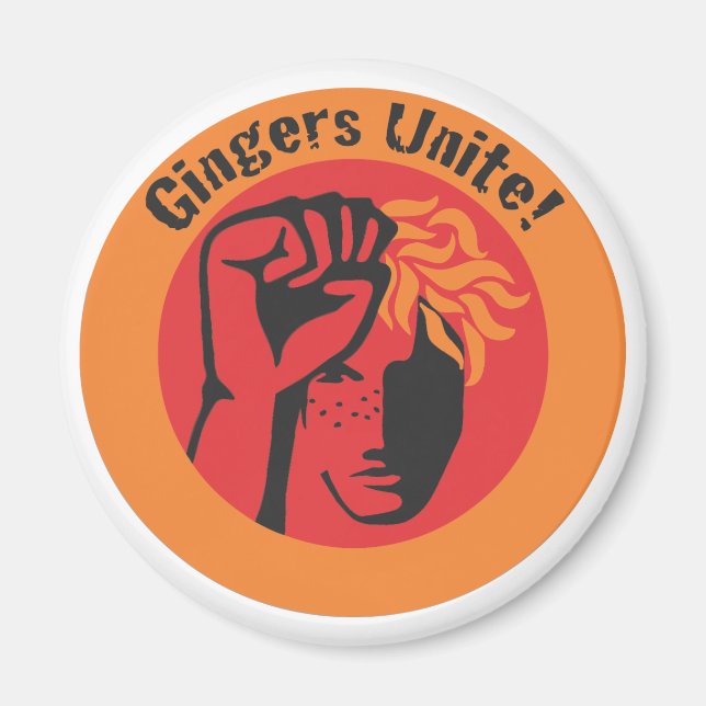 Imán ¡Gingers Uníos! (Frente)
