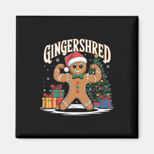 Imán Gingershred Funny Gingerbread Bodybuilding Christm