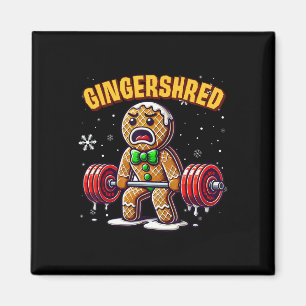 Imán Gingershred Funny Gingerbread Man Gym Bodybuilding