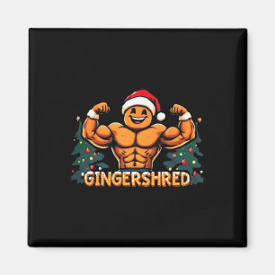 Imán Gingershred Funny Gingerbread Man Gym Bodybuilding