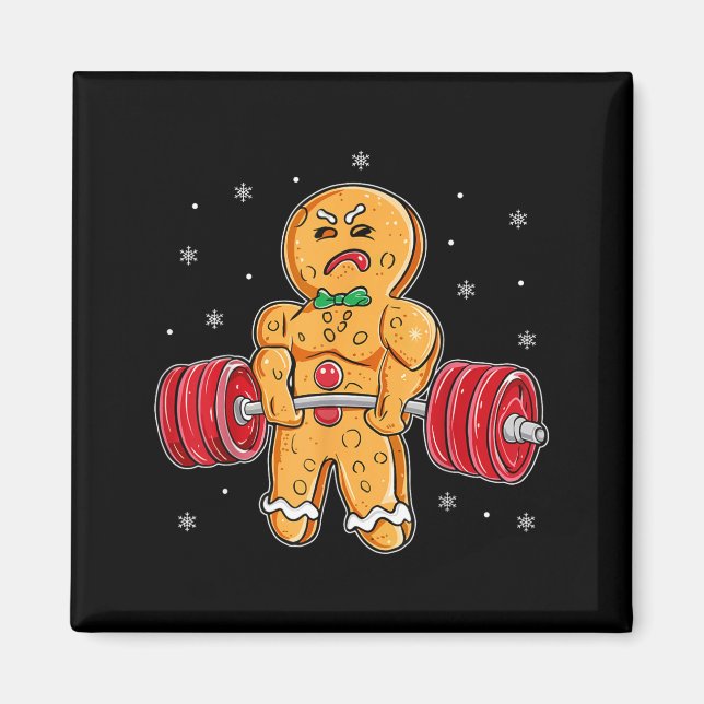 Imán Gingershred Funny Gingerbread Man Gym Bodybuilding (Frente)