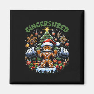 Imán Gingershred Funny Gingerbread Man Gym Bodybuilding