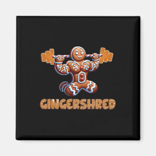 Imán Gingershred Funny Gingerbread Man Gym Bodybuilding