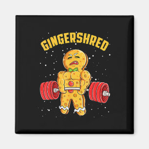 Imán Gingershred Funny Gingerbread Man Gym Bodybuilding