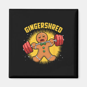 Imán Gingershred Funny Gingerbread Man Gym Bodybuilding
