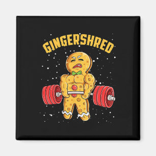 Imán Gingershred Funny Gingerbread Man Gym Bodybuilding