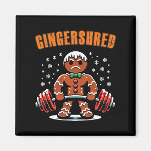 Imán Gingershred Funny Gingerbread Man Gym Bodybuilding