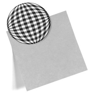 Imán Gingham blanco y negro