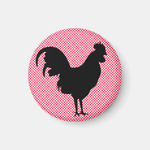 Imán Gingham Rooster Magnet
