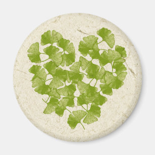 Imán Ginkgo Leaf Heart