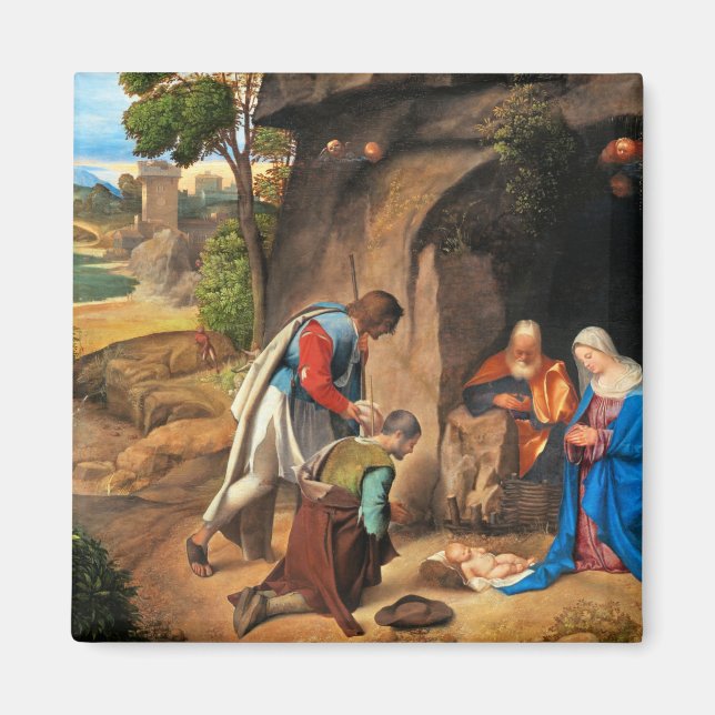 Imán Giorgione - La adoración de los pastores (Frente)