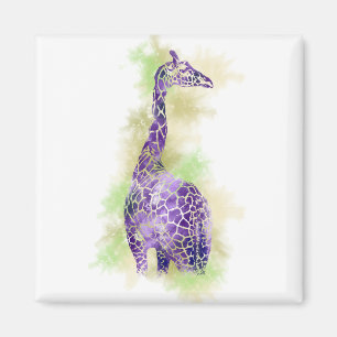 Imán Girafa acuarela 1