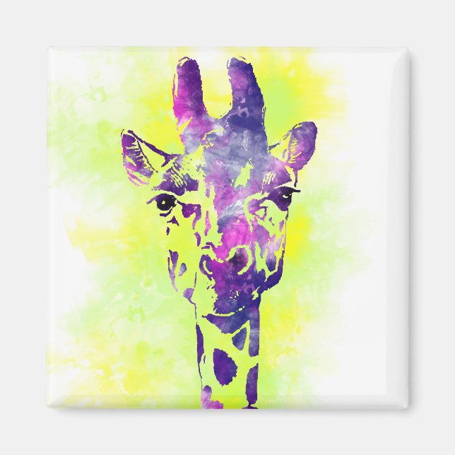 Imán Girafa acuarela 2 (Frente)