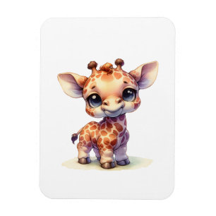 Imán Girafa de bebé lindo color agua
