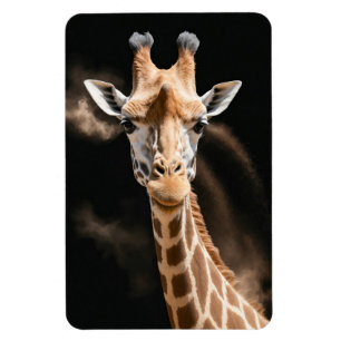 Imán Giraffe Animal Salvaje Elegante Retrato Dramático