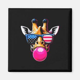 Imán Giraffe Con Gles Estadounidenses Y Bubblegum 4 De 