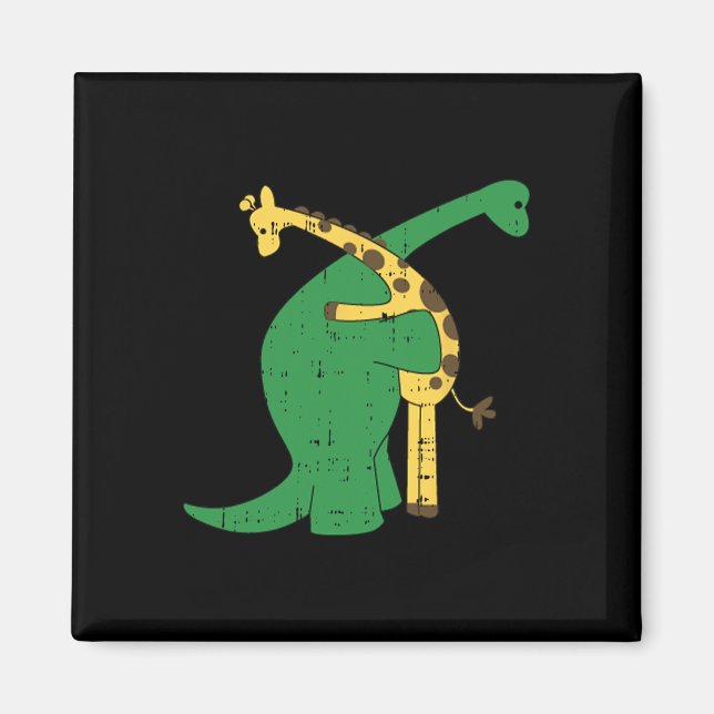Imán Giraffe Dinosaurio abrazo amor Dino Animales Safar (Frente)